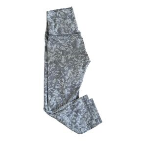 Lululemon Wunder Under High Rise Crop Leggings Grey Camo Size 6